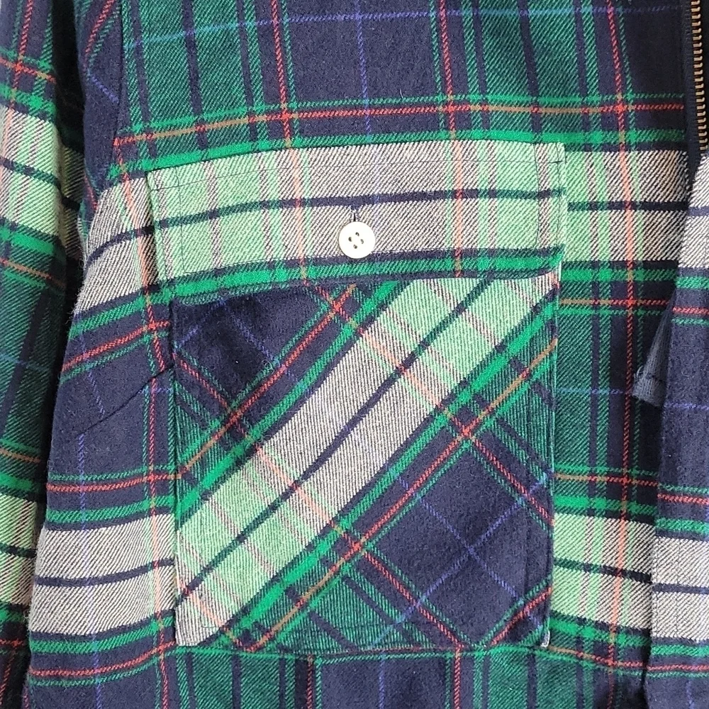 J.Crew Buffalo Flannel Plaid Zip shirt jacket Small
